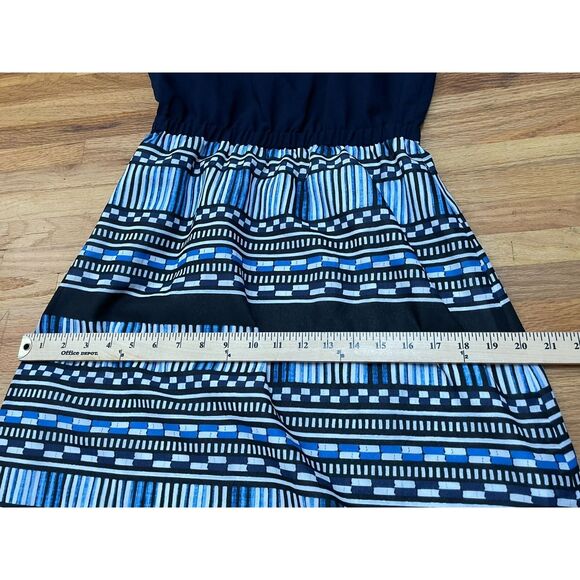 J. Crew Women's Dress Slip Maxi Sweetheart Neck Sleeveless 2 Blue Geometric - Picture 7 of 10